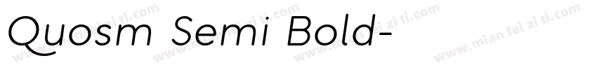 Quosm Semi Bold字体转换